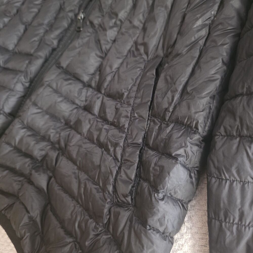 Halifax Traders Puffer Jacket Size XL Black Zip Hood Packable Lightweight - Picture 6 of 8